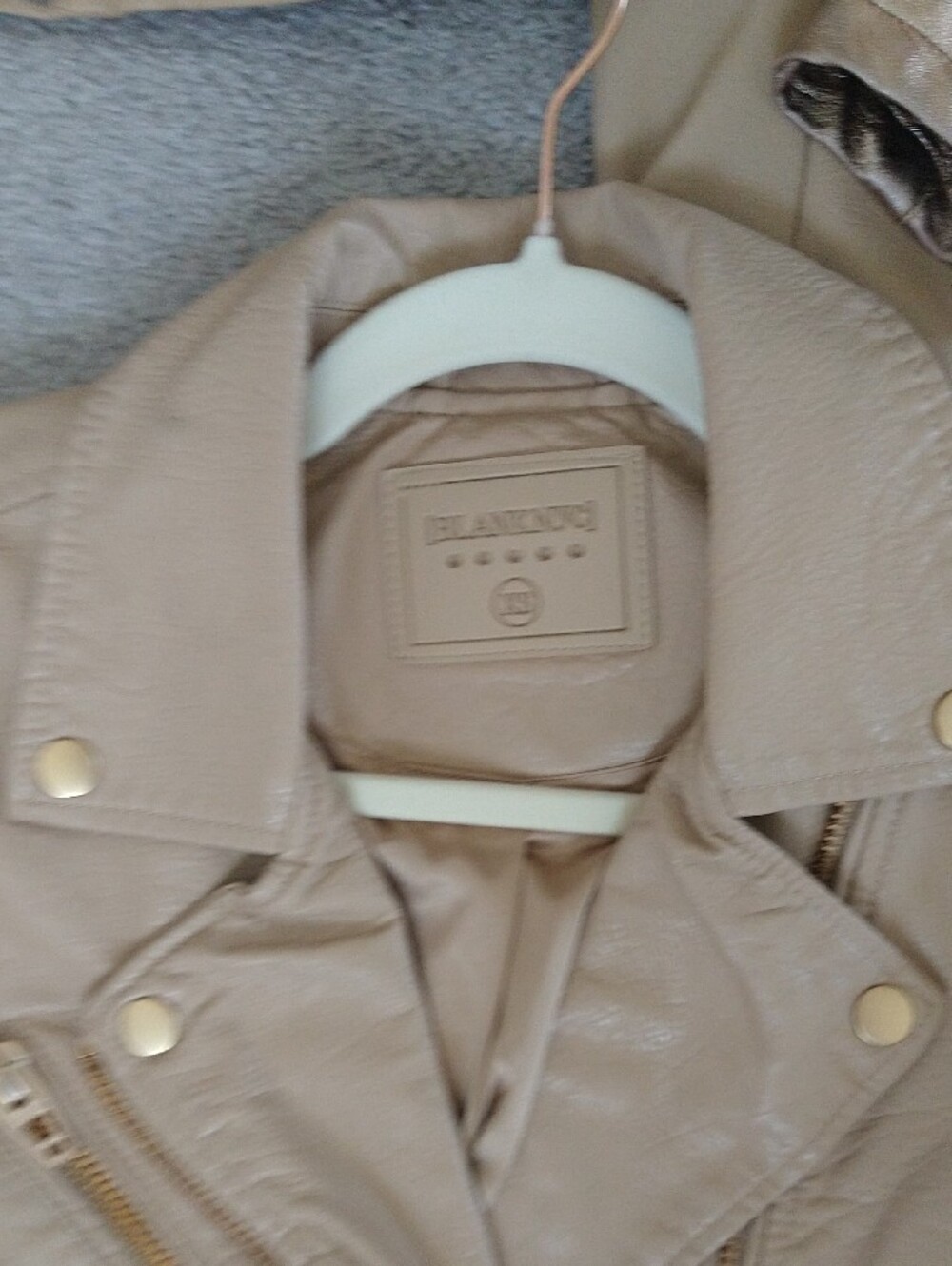 Blank NYC Beige & Metallic Rose Gold Nude Tan Leather Moto Jackets Bundle - Picture 7 of 7